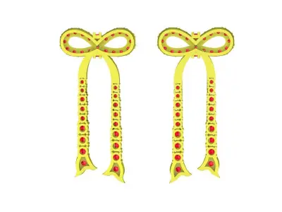 5826 luxury diamond earrings 3D print model