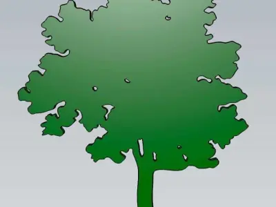 Wonderful Artificial Tree Home and Garden Outdoor Lawn Decor 3D model