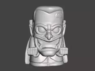 DRACULA CHIBI HALLOWEEN VINTAGE FIGURE MODEL STATUE ORNAMENT 3D print model