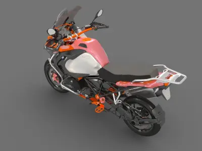 Motorcycle Enduro R1200GS Adventure 2014 3D model
