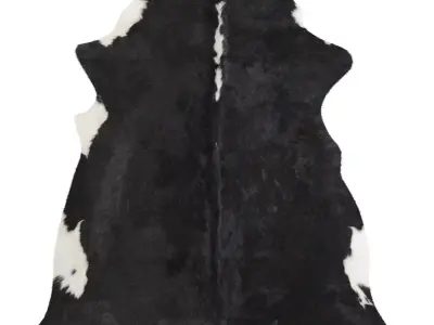 Black and White Cowhide Rug A24318 3D model