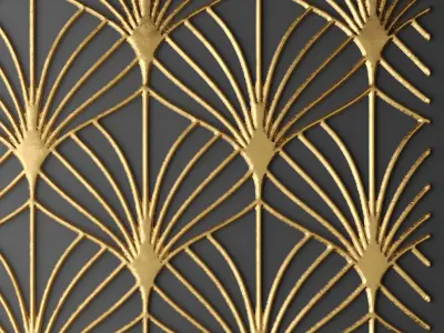 Panel lattice grille 3D model