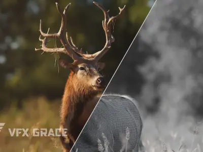 Male Deer with 5 Animations  VFX Grace 3D model