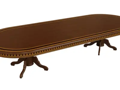 Wooden table with veneers 3500 3D model