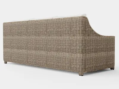 Layton sofa vintage 3-seat Low-poly 3D model