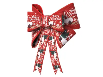 Christmas Bow Ribbon 05 Low-poly 3D model