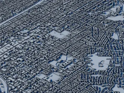 Santa Barbara City California 3D print model