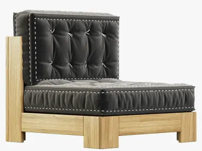 RH Teen Callum Armless Chair 3D model