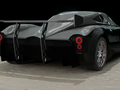 Pagani Huayra Low-poly 3D model