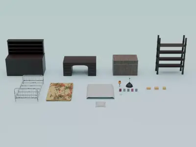 GAME READY SAFE ROOM ASSET PACK Free low-poly 3D model