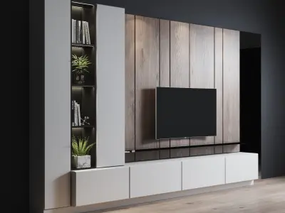 Wall TV set 2 3D model