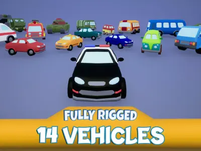 Toon Vehicles Pack 3D model