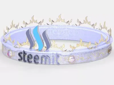 High poly Crown for Steemit Free 3D model