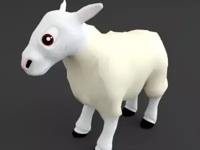 Sheep Cartoon Low-poly 3D model