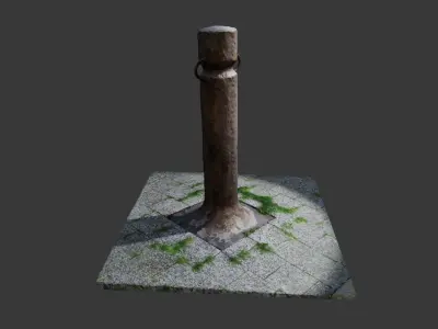Scanned Iron Pole Free 3D model