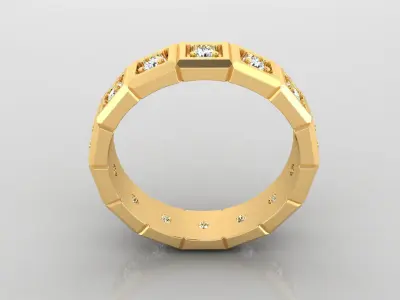 Ring M24 The luxury female ring with gems wedding  3D print model
