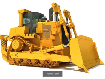 Tracked Dozer and Dragline 3D Model Collection