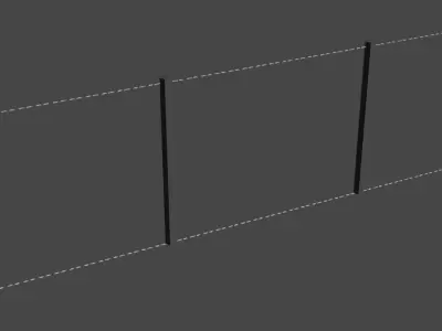 Free Low Poly Chained Fence - Only 17 Faces Free low-poly 3D model