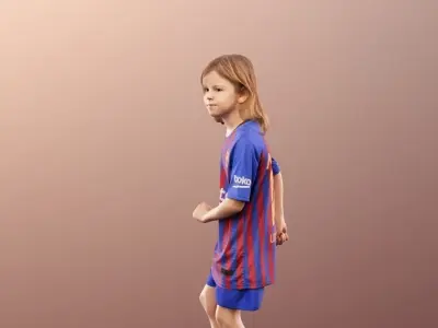 Noah 12951 - Boy Playing Soccer Low-poly 3D model