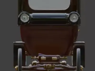 Stylized 3D Steampunk Luxury Tourer Low-poly 3D model