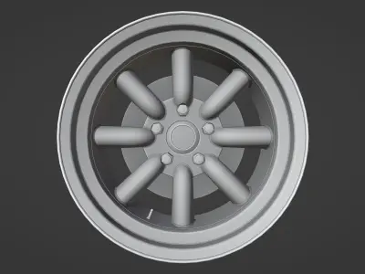 Watanabe R17 - Wheels - Game Ready Low-poly 3D model