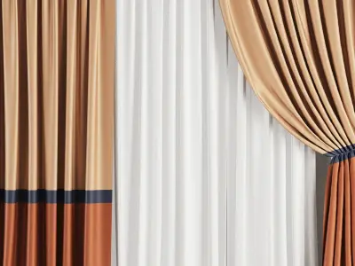 Curtain Set M69 3D model