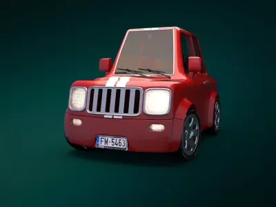 Cartoon Car  3D model