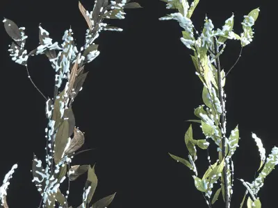 Trees in the snow 3D model