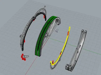 Tiffany bracelet  with diamonds 3D print model