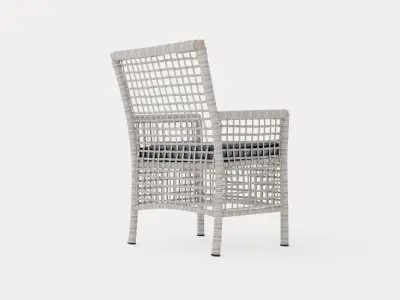 New England armchair Low-poly 3D model