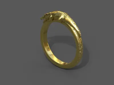 High-Quality 3D Ring Model Low-poly 3D model 9