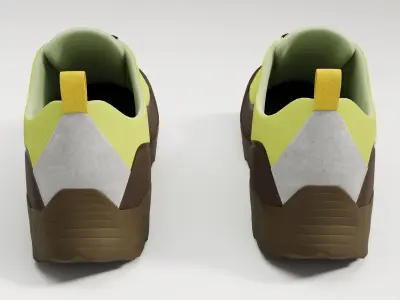 Sneakers Katharina ROA Green Low-poly 3D model