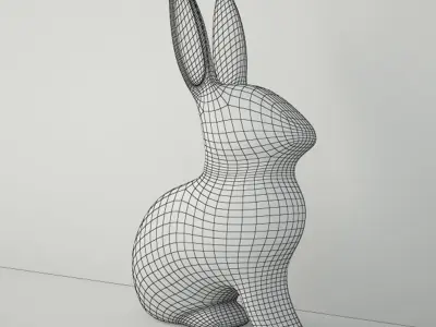 Brass Rabbit 3D model