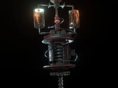 space drill Free low-poly 3D model