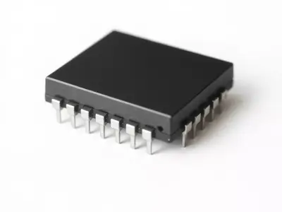 Black Microchip model pack Low-poly 3D model