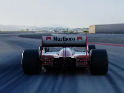 Ayrton Senna Mclaren F1 MP4 Rigged 3D model 3D model