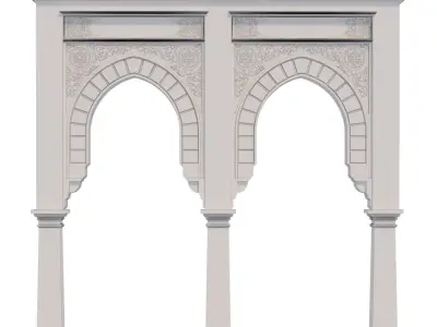Arabic turkish islamic architectural element set 507 3D model