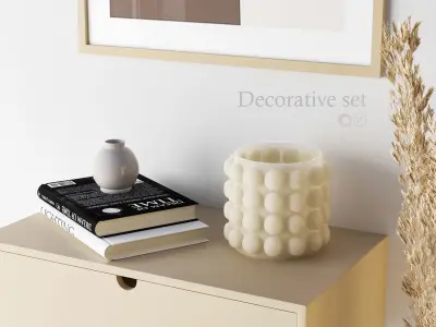 Decorative set vignette mockup 3D model