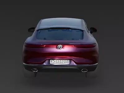 Luxury Maroon SUV Concept 3D Model Low-poly 3D model