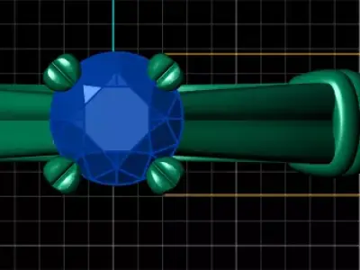 Gold Engagement Ring 3D print model