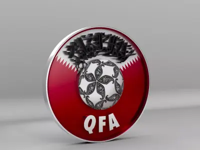 Qatar National Soccer Team Logo 3D model