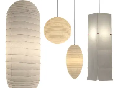 Akari Paper Japan Lantern Collection Isamu Noguchi 3D model