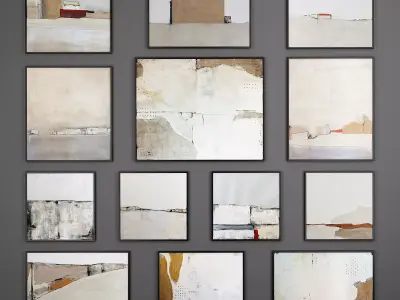 Modern paintings Set 11 3D model