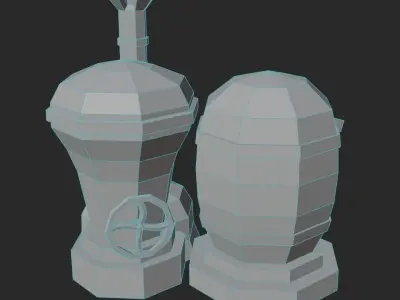 Power Generators Low-poly 3D model