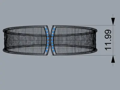 Gold ring 3D print model