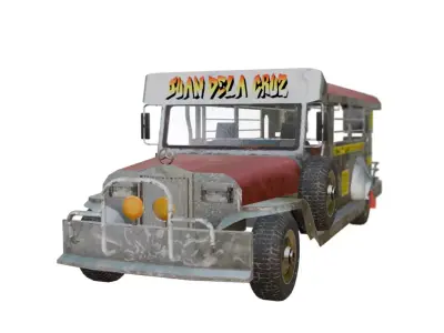 Filipino Jeepney Low Poly - PBR - Game Ready Low-poly 3D model