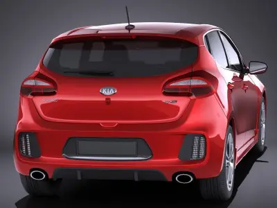 Kia Ceed GT-line 5-door 2017 VRAY 3D model
