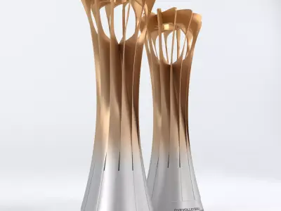 Volleyball World Championship Cup Trophy low poly Low-poly 3D model