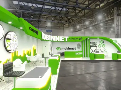 exhibition design Low-poly 3D model