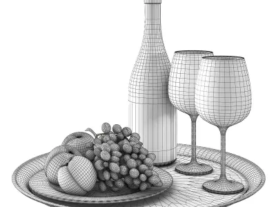 White Wine 3D model